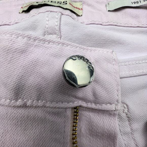 Guess Pale Pink Skinny Jeans | Sz 3/4 | Mid Rise Distressed | 30x10x29 - Picture 7 of 9